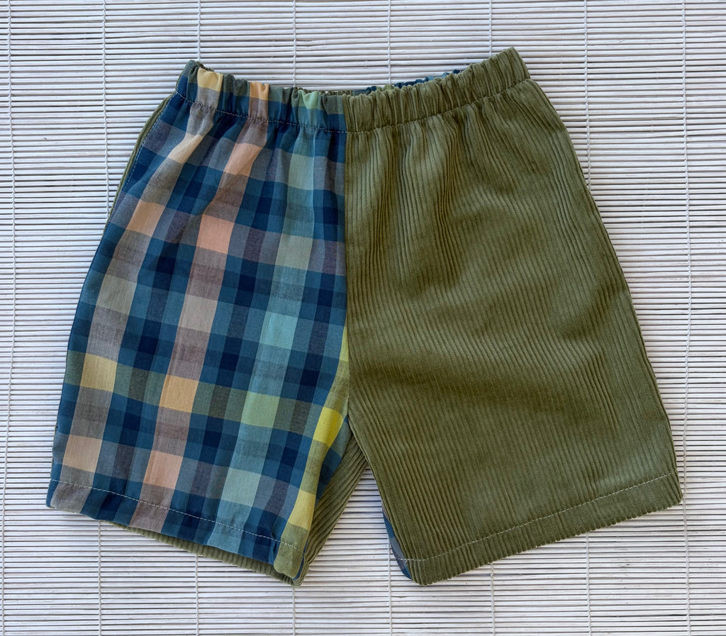 Cord Check Shorts Size 3